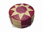 LEATHER POUFFE/ STOOL