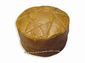 LEATHER POUFFE/ STOOL