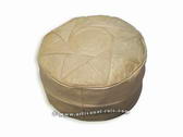 LEATHER POUFFE/ STOOL