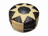 LEATHER POUFFE/ STOOL