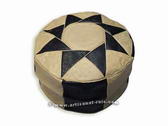 LEATHER POUFFE/ STOOL