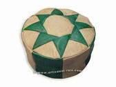 LEATHER POUFFE/ STOOL