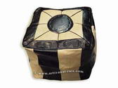 LEATHER SQUARE POUFFE